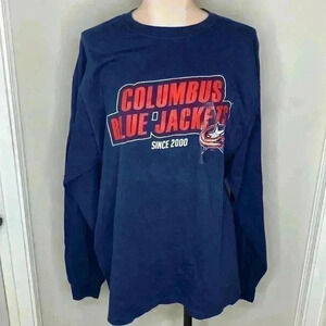 Columbus Blue Jackets Hockey Long Sleeve Mens Tee Size XL Nwt New NHL